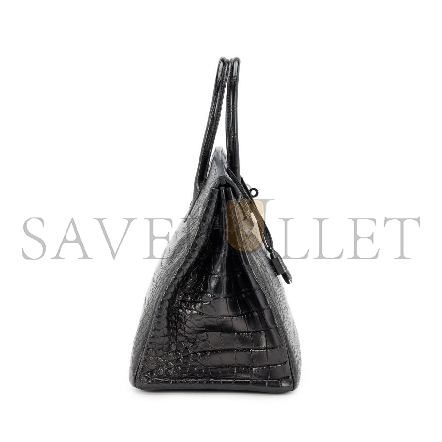 HERMÈS MASTER BIRKIN 35 SO BLACK MATTE ALLIGATOR (35*25*18cm)